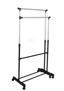 Có Thể Điều Chỉnh Nhiệm Vụ Nặng Nề Cán Thép Quần Áo Móc Áo Tổ Chức Có Thể Gập Lại May Mặc Giá Với Bánh Xe Cho Hiệu Quả Tủ Quần Áo Lưu Trữ - Product Image 4