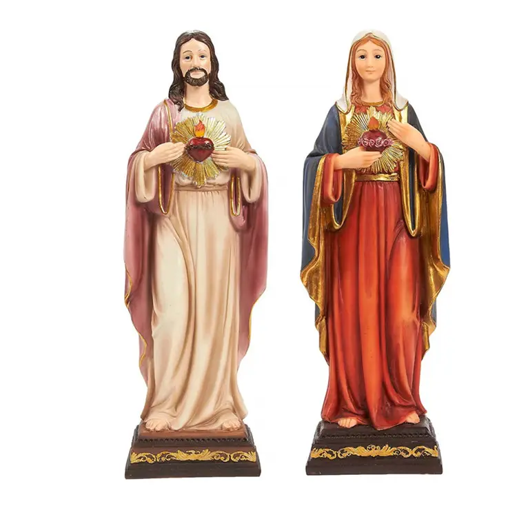 Polyresin/Resina <span class=keywords><strong>Vergine</strong></span> Madre Mary Figurine e <span class=keywords><strong>di</strong></span> Gesù Cristo Figurine-Cattolica, Statue In Resina Religioso per il <span class=keywords><strong>Natale</strong></span>
