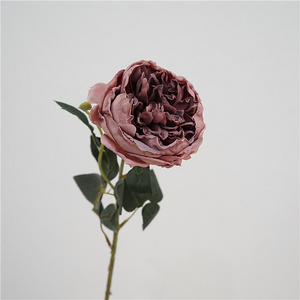 Rosa Artificiale C-119 Stile Retrò Effetto Invecchiato Rosa Polveroso Verde <span class=keywords><strong>Blu</strong></span> Austin Stelo Singolo in Seta per Decorazione Casa - Product Image 6