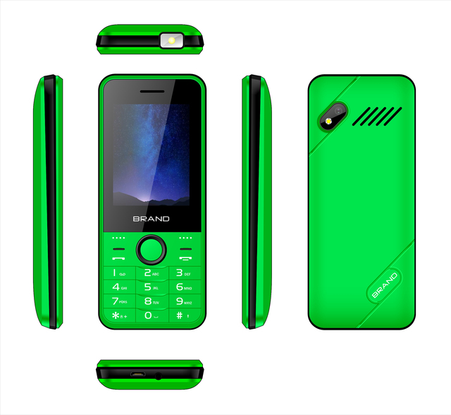 Outdoor 2G 2.4 Inch KeyPad Mobile Phone F52C-1 Big Screen Multi-Color Bar Feature Customizable Brand New Condition