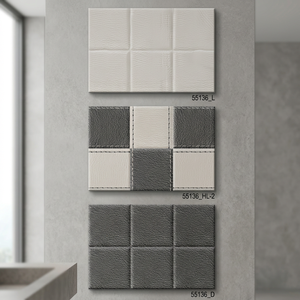 กระเบื้องเซรามิกตกแต่งพื้นและผนัง สีดำ เคลือบเงา ขนาด 300x450 มม. 30x45 ซม. สำหรับห้องโถงและห้องน้ำ - Product Image 4