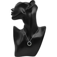Collier Pendentif Cercle Diamant 0.91 Cttw Taille Brillant Blanc Marron Bleu Couleurs Fantaisie Améliorées pour Femme Quotidien Argent Sterling