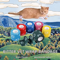 Bandage Cohésif Vétérinaire Amère PET CARE avec Protection des Doigts pour Chiens - Facile à Utiliser (Lot)