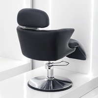 Fauteuil de Salon de Coiffure Moderne et Simple en Cuir avec Siège Inclinable, Rotation, Réglage en Hauteur, Fonctions de Permanente et de Coloration pour Usage Commercial
