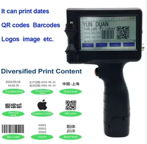 תמיכה במספר שפות ערכת מדפסת הזרקת דיו כף יד תאריך תפוגה לוגו מדפסת ניידת הדפסת מסך מגע