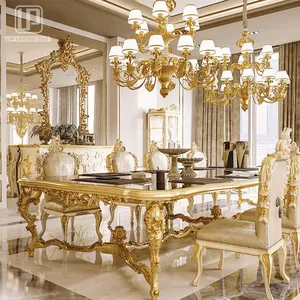 Роскошная мебель для столовой в Королевском Стиле рококо, обеденный стол/банкетный стол в арабском стиле
