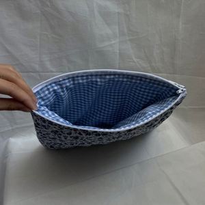 Eco-Friendly Floral Print Quilted Custom Cotton Cosmetic Organizer Zipper <b>Tablet</b> Sleeve Travel Women Large Storage <b>Bag</b> - Product Image 4