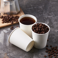 Gobelet en papier jetable de qualité alimentaire certifié FSC FULING, gobelet à café biodégradable 8oz 12oz avec couvercle