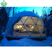 Vente directe d'usine, tente de glamping de luxe, couleur blanche, dôme géodésique