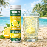 Comprimés électrolytiques effervescents saveur fruitée pour l'hydratation quotidienne, nutrition sportive, OEM