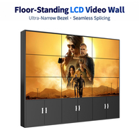 Écran d'affichage commercial LCD à cadre ultra-fin de 0,88 mm, mur vidéo FHD pour une publicité immersive de marque et une communication visuelle