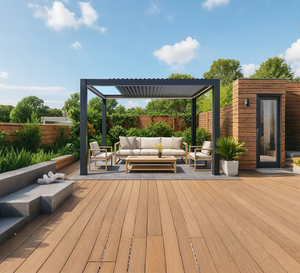 Pergola Retrattile da Giardino in Alluminio Verniciato a Polvere, Impermeabile, Motorizzata, Ecologica, per Esterni, Patio e Cortile - Product Image 6