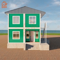 Maison conteneur préfabriquée DXH sur mesure en kit – Villa moderne en panneaux sandwich d'acier, mobile et modulaire pour atelier ou chambre