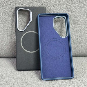 Étui antichute en cuir texturé diamanté L127 pour Samsung S26 S25 S24 S23 S22, coque magnétique antichoc pour iPhone - Product Image 1