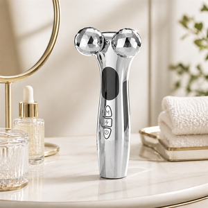 Pulse <b>Roller</b> Massager Face Lifting Device Rechargeable Face Beauty Device Handheld Vibration Facial <b>Roller</b> Massage Device - Product Image 4