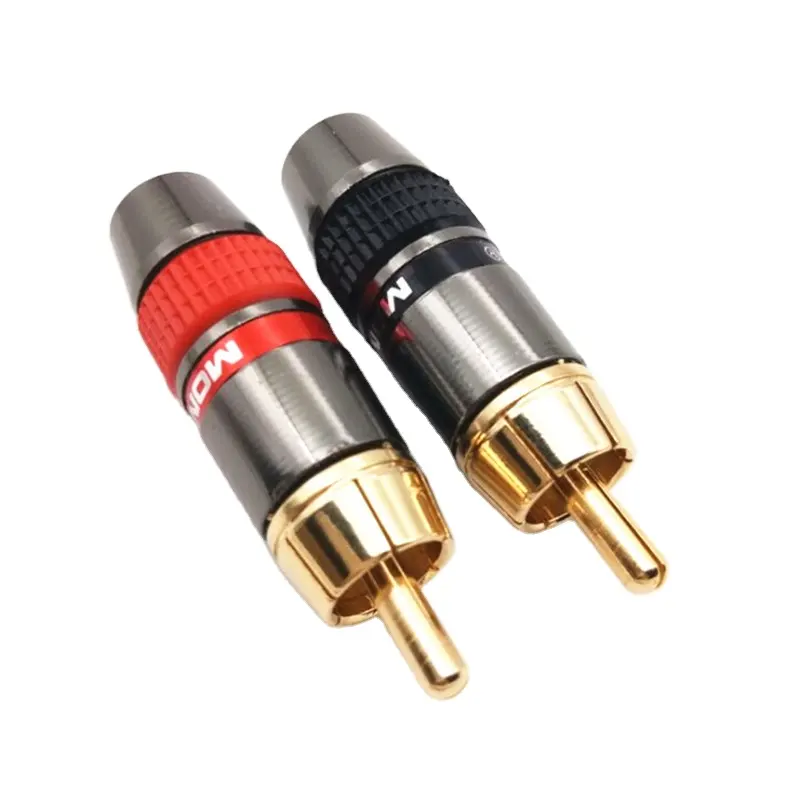 Soldering RCA male Plug Jack Connector Speaker Audio Output/Input Adapter Plug Gold plated Earphone connector jack