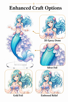 Standee Akrilik Anime Custom Cetak UV HD Slot Tunggal Figur Akrilik Gadis Anime Merchandise untuk Penggemar