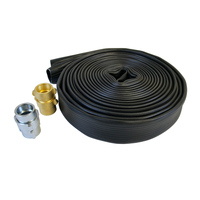 Tuyau d'incendie plat industriel de 50 mm à double revêtement PVC - Tuyau double PVC avec raccord