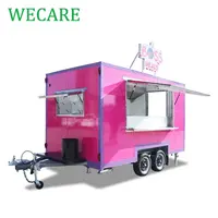 WECARE carrelli da caffè multifunzione rimorchio per alimenti Mobile, carrello per alimenti Mini camion per gelato