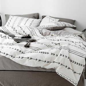 Hình học đào da nhung Gối in <span class=keywords><strong>Quilt</strong></span> Cover tùy chỉnh in Duvet cover bộ đồ giường cotton bộ thoải mái bộ đồ giường cotton - Product Image 1