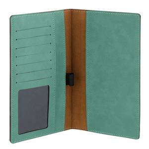 Soporte de libro de <span class=keywords><strong>cheques</strong></span> de polipiel con láser en blanco personalizado, <span class=keywords><strong>regalo</strong></span> de viaje portátil, fundas de chequera de piel sintética delgadas con portalápices - Product Image 2