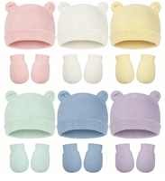 Geyoga - Juego de 12 Piezas de Gorro, Manoplas y Guantes Unisex para Recién Nacidos, 100% Algodón