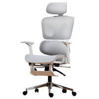 Chaise de bureau ergonomique en tissu maillé à dossier haut, pivotante, inclinable, avec soutien lombaire réglable pour la maison et le bureau - Vente en gros