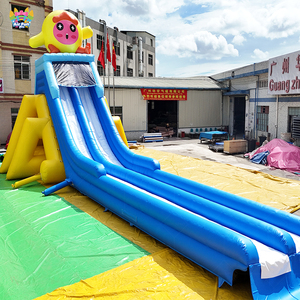 AIRFUNPRO Aire de jeux pour enfants, parc d'attractions, grand toboggan aquatique gonflable d'extérieur, matériau PVC, écologique, utilisation mobile commerciale sur le sol - Product Image 1