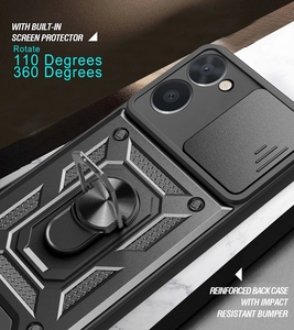 Funda Protectora Antigolpes para OPPO <span class=keywords><strong>Realme</strong></span> 10 4G <span class=keywords><strong>9i</strong></span> 8i C21Y C25Y, con Anillo Magnético Metálico y Protección de Cámara Deslizante - Product Image 4