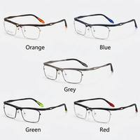 Montures de lunettes de sport portables à rabat anti-lumière bleue, montures optiques semi-cerclées en acétate, verres en résine personnalisables