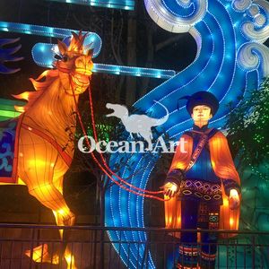 Large Theme Festival Lantern Decorative Suppliers Custom Colorful Weatherproof Silk Lanterns - Product Image 6