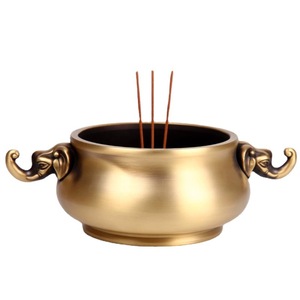 Quemador de Incienso de Cobre Puro, Quemador de Incienso con Forma de Elefante Orientado hacia Arriba, Quemador de Incienso para Uso Doméstico, Uso en Interiores - Product Image 5