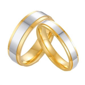 Wholesale Gift <b>Couple</b> <b>Ring</b> Good Quality 18k Gold Women <b>Ring</b> Stainless Steel Wedding <b>Rings</b> - Product Image 2