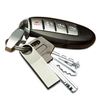 Unidad Flash Usb de Metal y plata, resistente al agua, 32GB, 16GB, 8GB, 4GB, con llavero, disco U, bolsa de disco de memoria, negocios, OEM