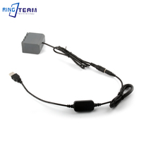 Ringteam Kabel USB dengan BN-VF823 Baterai Dummy untuk JVC HD300 HD320 HM200 830 GR-D850 750 Kamera