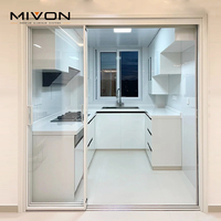 Cloison de séparation en verre pour la maison, cloison coulissante multi-panneaux pour l'intérieur, séparateur coulissant pour chambre à coucher et cuisine