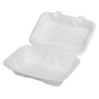 Assiettes en papier robustes résistantes à la courbure canne à sucre compostables plateaux jetables de taille moyenne pour Taco Meat Sandwich Dessert
