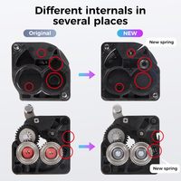 Kit Ekstrusi Resmi Creality K1/K1 Max/K1C/K1 SE yang telah ditingkatkan, Direct Drive Dual Gear, Pengumpanan Halus, Printer 3D Berkualitas Tinggi