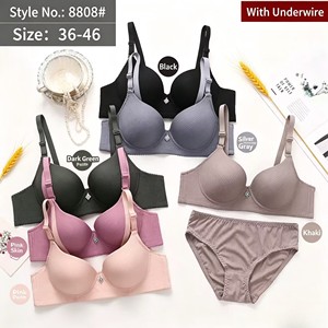 Ensemble de lingerie confortable pour femme ZF003 à soutien-gorge à armatures et <span class=keywords><strong>culotte</strong></span> assortie, vente en gros à 2,35 $ - Meilleure vente - Product Image 3