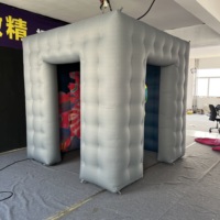 Tente de discothèque gonflable portable pour événements commerciaux, fêtes en plein air, avec éclairage LED