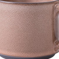 Tasse à café en céramique grès écologique mouchetée 12oz, texture naturelle, base contrastante, compatible micro-ondes et lave-vaisselle, vente en gros