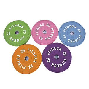 Nouvelles plaques de poids de musculation EIGFOH en caoutchouc pur couleur macaron, haute densité, pour usage commercial et entraînement à domicile - Product Image 5
