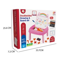 EPT 50 PIÈCES Chevalet magnétique 2-en-1 pour enfants, tableau de dessin double face avec tableau noir et tableau blanc et rangement pour tout-petits