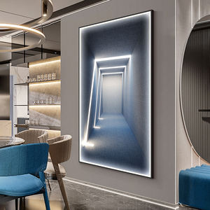 Lienzo abstracto grande moderno, <span class=keywords><strong>sombra</strong></span> de luz espacial, póster de lujo, impresiones, pintura de porcelana, arte de pared, decoración del hogar de lujo - Product Image 2