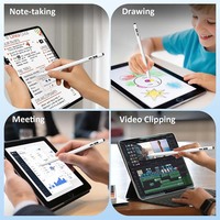 Stylet Actif 2-en-1 avec Écran LED, Batterie Lithium 130 mAh, Autonomie 12-15h, Recharge Rapide Type-C, Fonctionnalité Magnétique, Rejet de la Paume