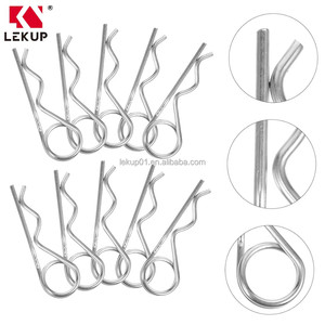 Kit d'assortiment de goupilles fendues de type R DIN11024, attaches à ressort à double spirale, goupilles de raccordement M4 en acier inoxydable 316 - Product Image 3