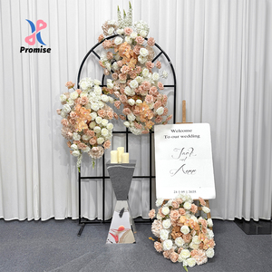 Conjunto de Flores Artificiales Realistas de Seda Suave en Tonos Nude y Blancos para Arco y Suelo, Decoración Floral para Fondo de Ceremonia de Boda y Letrero de Bienvenida - Product Image 1