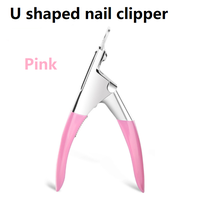 Vente chaude meilleur prix U En Forme de Bord Français Ongle Cutter Manucure Faux Nail Art Clipper/ Cutter/Pince/Ciseaux/Trimmer