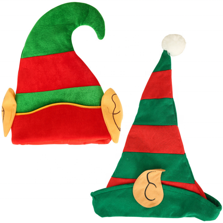 Sombrero de elfo de Navidad para niños y adultos, sombrero creativo de dibujos animados, decoraciones navideñas, novedad