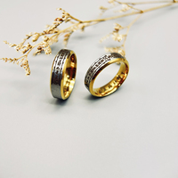 Nouvelle bague en acier titane, motif cinq branches, Dieu de la richesse - Inaltérable, hypoallergénique, porte-bonheur, pour lui et elle
